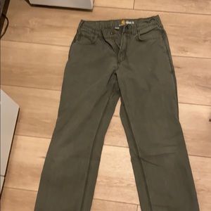 CARHARTT Ripstop Olive Green Relaxed Fit Pants